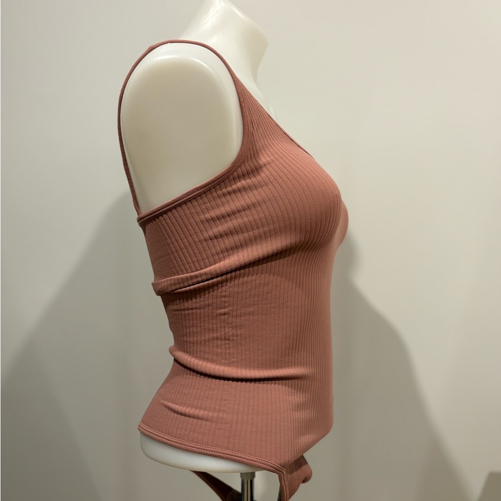 BNWT- We The Free Ribbed Dusty Rose Bodysuit